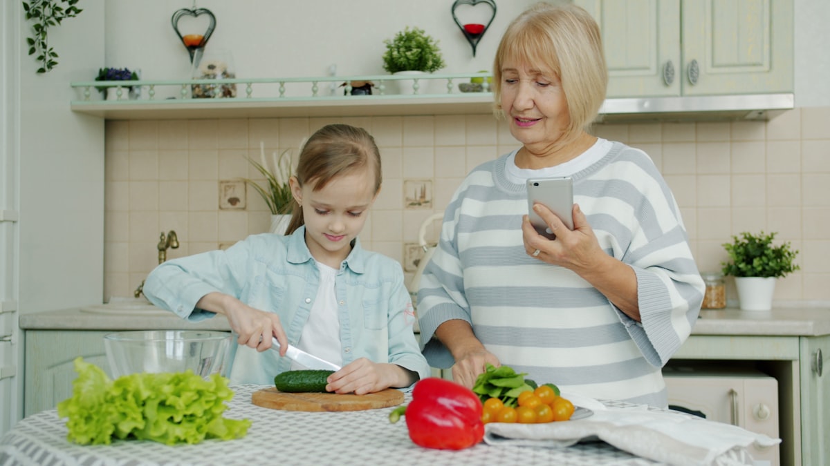 Gesunde Küche mit frischen Zutaten